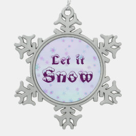 雪を降らせろ！ウィンタースカイスノーフレーク水玉模様 スノーフレークピューターオーナメント