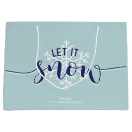 雪を降らせろ！ウィンターホリデー ラージペーパーバッグ