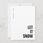 雪を降らせろ |クリスマスのミニマリストのクリーンシンプル シーズンカード (正面)