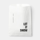 雪を降らせろ |クリスマスのミニマリストのクリーンシンプル フェイバーバッグ (正面)