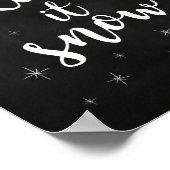 雪を降らせろ；クリスマスの装飾 ポスター (角)