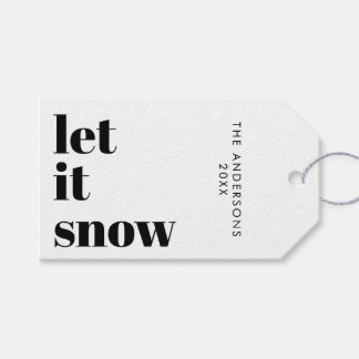 雪を降らせろ |クリスマスモダンミニマリスト ギフトタグ