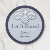 雪を降らせろ!シルバーグリッターダスティブルースノーフレーク フェイバータグ (裏面)