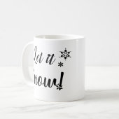 雪を降らせろ！-シンプルバージョン コーヒーマグカップ (正面左)