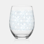 雪を降らせろ ステムなしワイングラス (正面)