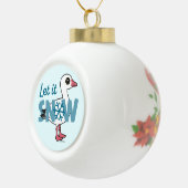 雪を降らせろ! セラミックボールオーナメント (右)