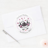 雪を降らせろ。ハッピーユニコーン顔メリークリスマス ラウンドシール (封筒)