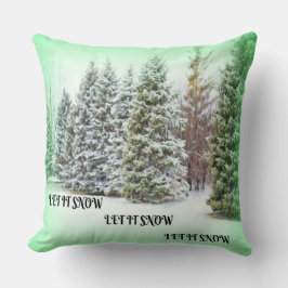 雪を降らせろ！フェスティバルの木の精神 クッション