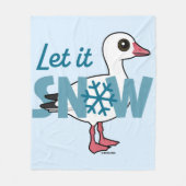 雪を降らせろ！ フリースブランケット (正面)