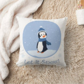 雪を降らせろ！（ペンギン） クッション (ブランケット)