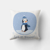 雪を降らせろ！（ペンギン） クッション (裏面)