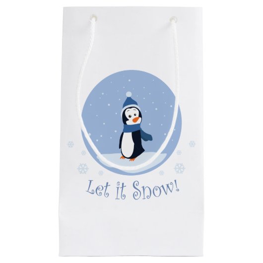 雪を降らせろ！（ペンギン） スモールペーパーバッグ (正面)