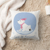 雪を降らせろ！（ホッキョクグマ） クッション (ブランケット)