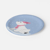 雪を降らせろ！（ホッキョクグマ） ペーパープレート (アングル)