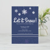 雪を降らせろ！ホリデーパーティー招待状 招待状 (スタンド正面)