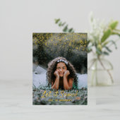 雪を降らせろ!モダン写真のクリ実在ス 箔シーズンポストカード (立ち正面)