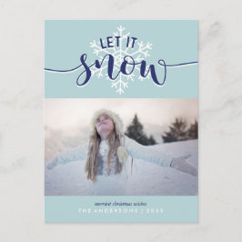 雪を降らせろ！休日の写真 シーズンポストカード