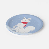 雪を降らせろ！(北極キツネ) ペーパープレート (アングル)