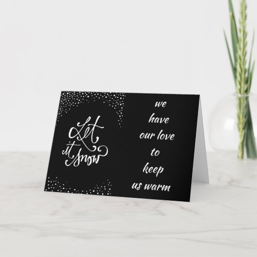 「雪を降らせろ」我々は暖かい私たちに「ミストレ保ート」を持つ カード (正面)