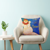 雪を降らせろ!抽象芸術雪だるま芸術 クッション (椅子)