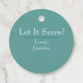 雪を降らせろ！虹色の冬の緑のスノーフレーク フェイバータグ (裏面)