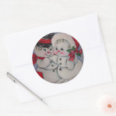 雪を降らせろ。雪だるまガールフレンド ラウンドシール (封筒)