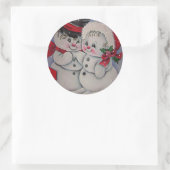 雪を降らせろ。雪だるまガールフレンド ラウンドシール (バッグ)