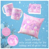 雪を降らせろ！雪だるま休日 コーヒーマグカップ