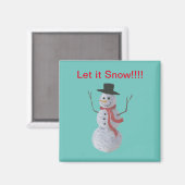 雪を降らせろ!!!雪だるま マグネット (正面/裏面)