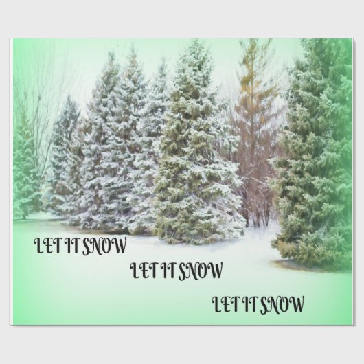 雪を降らせろ！雪を降らせろ！雪を降らせろ！ ラッピングペーパー (フラット)