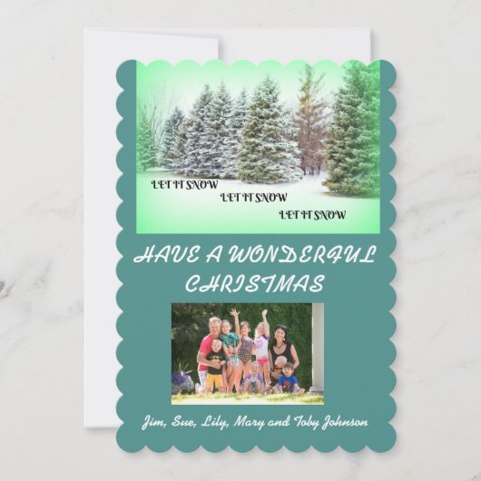 雪を降らせろ！雪を降らせろ！雪を降らせろ！緑（背） シーズンカード (正面)