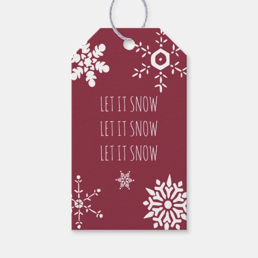 雪を降らせパーソナライズされたる ギフトタグ (正面)