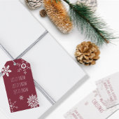 雪を降らせパーソナライズされたる ギフトタグ