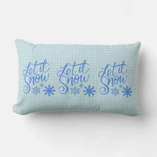 雪を降らせ、雪を降らせ、雪を元に戻す ランバークッション