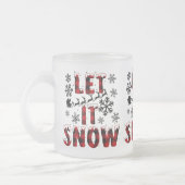 雪を降らせ、雪を降らせ、雪を降らせて、マグカップを曇らせる フロストグラスマグカップ (左)
