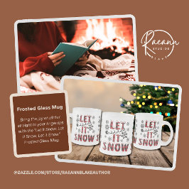 雪を降らせ、雪を降らせ、雪を降らせて、マグカップを曇らせる フロストグラスマグカップ