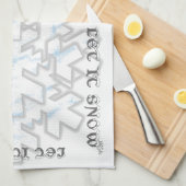 雪を降ろす キッチンタオル (四つ折り)