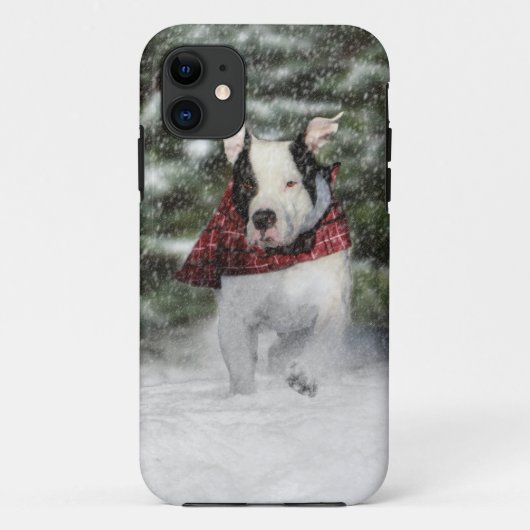 雪を駆け抜けるブルドッグの救助隊 Case-Mate iPhoneケース (裏面)