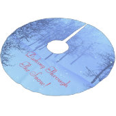 雪を駆け抜け！〜で ブラッシュドポリエステルツリースカート (アングル)