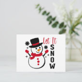 雪を Let it Snow 雪男 シーズンポストカード (スタンド正面)