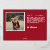 雪アールデコフォトハッピーホリデー 箔シーズンカード (裏面)