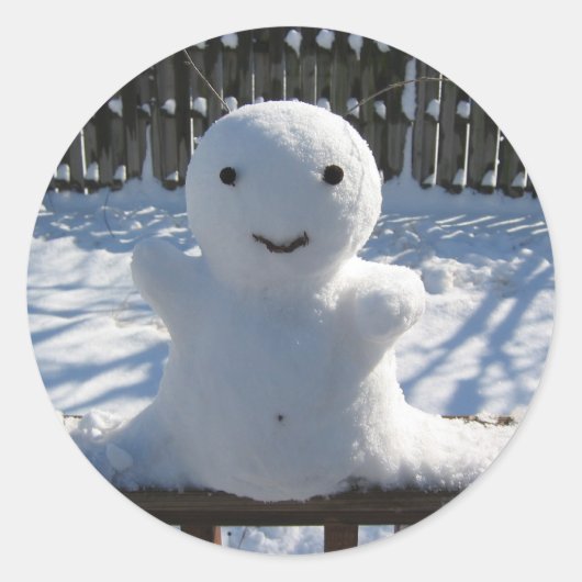 雪エイリアン ラウンドシール (正面)