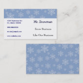 雪エレガントかわいらし片の氷冬の天気 名刺 (正面/裏面)