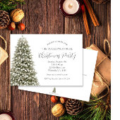 雪エレガントのクリスマスツリーのクリスマスパーティー 招待状