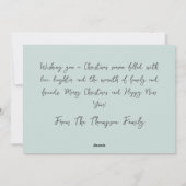 雪エレガントの入った冬の写真クリスマスカード シーズンカード (裏面)