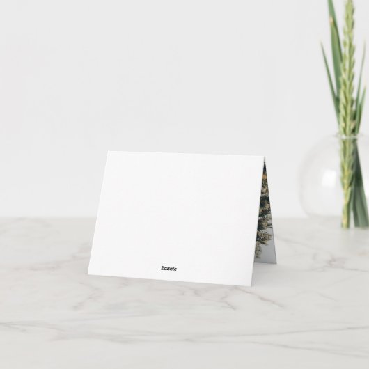 雪エレガントの写真メリークリスマスと新年 シーズンカード (裏面)