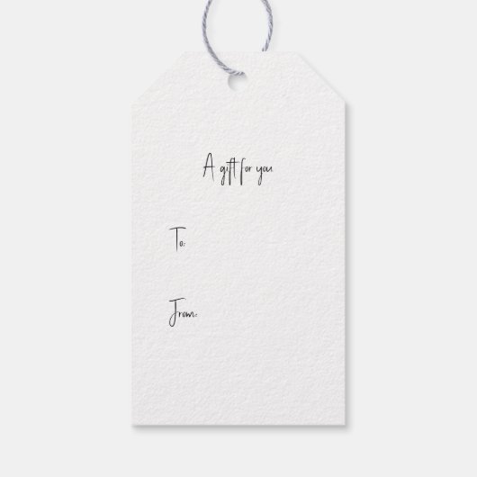 雪エレガントの多い冬の木 ギフトタグ (裏面)