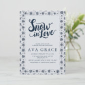 雪エレガントの愛の冬ブライダルシャワー 招待状 (スタンド正面)