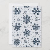 雪エレガントの愛の冬ブライダルシャワー 招待状 (裏面)