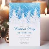 雪エレガントの松の木クリスマスパーティー 招待状